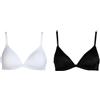 Generico 2 Reggiseno Triangolo Imbottito Avocado Senza Ferretto in Microfibra con Coppe Preformate Senza Cuciture Spalline Doppie Regolabili 2 Pezzi