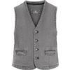 Jan Vanderstorm Gilet da uomo Torell effetto jeans, gilet per il tempo libero in puro cotone, gilet da abito con look denim per uomo, taglie grandi L-7XL, grigio., 68