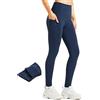 Libin Leggings Termici da Donna Inverno Vita Alta Blu Navy XS
