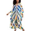 YouKD Pirnt floreale lungo caftano maxi abito da donna taglie forti bikini spiaggia copricostume, B Colore 17, taglia unica