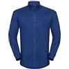 noTrash2003 Camicia da uomo a maniche lunghe Oxford da business con colletto button-down, facile da curare, con scollatura posteriore, dalla taglia S alla 6XL, blu royal, 4XL