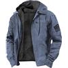 Generico Cappotto Uomo Felpa Pile Uomo Antivento Snowboard Giacca Lavoro Giubbotto Camera Leggero Taglie Forti Jacket Pesante Elegante Trekking Tattico Black Friday 2025 Abbigliamento 2#Azzurro 7XL