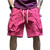New front Costume da Bagno Uomo Pantaloncini da Uomo Ad Asciugatura Rapida Costume da Spiaggia da Uomo Bermuda Cargo Uomo Tasche Coulisse Regolabile Piscina Vacanze Casual Sport Rosa XXL
