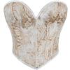 YTNBGRF Corsetto Donna Medievale,Body Modellante con Corsetto Sopra Il Seno, Stile Rinascimentale Floreale Da Donna, Stile Vittoriano, Retrò, con Lacci E Stecche, Push-Up, per Uscire, Colore Oro Xs