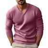 Generic Maglione in pile da uomo, con scollo a V, a maniche lunghe, in misto cotone, classico, per il tempo libero