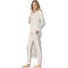 SNELLY Pigiama Donna Invernale Cotone Punto Milano, Pigiami 2 Pezzi Morbido con Maglia Manica Lunga, Fantasia a Scelta, Taglie 44 46 48 50 52 54
