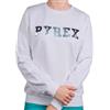 PYREX ORIGINAL - Felpa Girocollo da Donna in Cotone, Polsini Elasticizzati, Logo Frontale Riflettente - Art.45163 (Bianco, S)