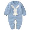 Verve Jelly Neonato Unisex Baby Boy Girl Pagliaccetto Manica lunga Tuta lavorata a maglia Tuta di un pezzo di Pasqua Abiti Autunno Inverno Abbigliamento Blu 90 12-18 mesi
