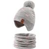 XIAOHAWANG Cappello Dinosauro Sciarpa Cappello Invernale per Bambino Ragazzo Ragazza Cappello Autunnale Riscaldante da 0 a 7 Anni, Cappello Grigio+Sciarpa, 9-24 Mesi