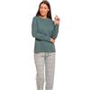 TRAMAS+ Pigiama Donna 100% Cotone, Pigiama Donna con Maglietta Manica Lunga e Pantalone Lungo, Pigiami da Donna, Pigiama 2 Pezzi Donna