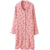 Générique Camicia da notte da donna, a lunga vela, morbida e traspirante, con scollo a maniche lunghe, per casa e output, comoda da lounge, Rosa-d, XL