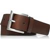 almela | Cintura uomo e donna | Vera Pelle | Larghezza 4 cm | 40 mm | Cuoio | Unisex | Cinturino - Cinghia | leather belt, Marrone - 40mm, 90