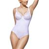 Selente MySecret Shapingbody (Made in EU) body sagomante con ferretto e rete per il bucato esclusiva, bianco a strisce non imbottite, taglia 85C