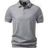 CNSTORE Polo Uomo Manica Corta in Tencel | Traspirante con Caduta Verticale, Mezzo Pulsante e Collo Battiera Maglietta Business, Cor4, XL