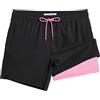 maamgic Costume Uomo Mare 4-Way Stretch Vintage Elastico Asciugatura Rapida Costume da Bagno con Fodera Rete e 3 Tasche