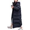 Goolecrimp Donna Giacca Invernale Moda Casual Lungo Inverno Caldo con Cappuccio Piumino Sottile Elegante Ufficio Business Lungo All'aperto Cerniera Piumino (Nero,L)