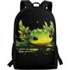 POLERO Zaino per ragazzi per bambini scuola elementare prescolare Bookbag ragazze casual Daypack leggero borsa, Axolotl Verde, Taglia unica