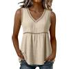 Azruma Canotta Donna Estiva Top Elegante Donna Maglietta Rossa Top Casual Solido Vneck Senza Maniche Tank Estate Boho Gilet Fluido Liscio Canottiera Taglio Comodo Tank Top Basico Camicia Top Senza Spalline