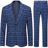 Allthemen Abito da Uomo 2 Pezzi Slim Fit Smoking Scozzese Completo Casual con 2 Bottoni Matrimonio d'Affari