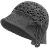 ZLYC Cappello da pescatore da donna in cotone, fatto a mano, lavorato a maglia, floreale, estivo, Taglia unica