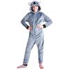 CityComfort Pigiama Intero Bambino - Pigiamone in Pile Animali (5-6 Anni, Grigio Scuro)