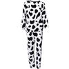 WRITWAA Pigiama Donna in Flanella, Set, Caldo e Comodo, Design Cartone Animato Animale, per Autunno e Inverno