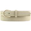 BELTINGER Cintura da donna in pelle scamosciata, 2,5 cm, cintura in pelle scamosciata da donna, 25 mm, cintura in pelle scamosciata con fibbia rotonda dorata, Beige, oro, 80 cm (Gesamtlänge 95 cm)