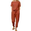 HEONSATI Tuta Donna Estiva Larga Tuta Casual Sportivo Cotone Completi Due Pezzi Leggeri Maglietta Maniche Corte E Pantaloni Con Coulisse Set Di Da Ginnastica Palestra Estivi Slim Fit Spiaggia Elastico