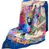 Prettystern foulard donna Colorata pura seta 90x90 quadrato Sciarpa Arte Gustav Klimt Regalo Natale Mamma blu P650 Vergine (blu)