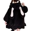Vensivy Kawaii Bunny Ear Hoodie Donna Carino Fuzzy Fluffy Coniglio Felpa Ragazze Bella Anime Con Cappuccio Manica Lunga Giacca Cappotto