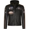 Infinity Leather Giacca da Motociclista da Uomo Corsa in Nappa Nera