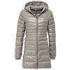 ZiXing Donna Giacche di Piuma con Cappuccio Giacche Piumino Lungo Ultra Leggero Packable Cappotto Invernali Grigio XL