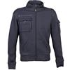 JRC 993970 New Italy Man Felpa da Uomo con Collo a Lupetto Chiusura Zip Misto Cotone Poliestere Tasca portapenna portabadge Blu Navy (3XL)