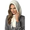 Vivisence Invernale Cappuccio da Donna Elegante con Scaldacollo Balaclava Integrato Realizzato in Filato Morbido E Caldo con Coulisse Regolabile Perfetto per l'inverno 7097, Ecru,Taglia Unica