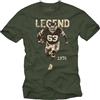 MAKAYA Mücke 63 Maglietta Uomo Maglia Football Americano Vintage Retro Motivo Bulldozer T-Shirt