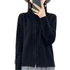 Generico Maglia Donna Invernale,Cardigan in Cashmere da Donna, Maglione in Lana Lavorato A Maglia con Cerniera, Maglione Corto Nero Cappotto Elegante A Maniche Lunghe, vestibilità S
