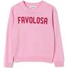 Saint Barth MC2 Maglia in Lana Rosa con Ricamo Favolosa