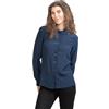 Posh Gear Donna Blusa de Seta Collettoseta 100% Seta, Blu Navy, S