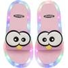 Ginwrek Ciabatte estive da donna scarpe luminose attivate dal movimento con simpatici occhi da cartone animato ciabatte antiscivolo per interni ed esterni per adulti stile 1 L
