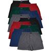 MioRalini 10 Boxer da Uomo in Cotone Morbido ed Elastico al 100% in 10 Colori Taglia 4-10