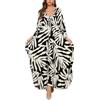 L-Peach Donna Abito da Spiaggia Caftan Maxi Parei Copricostume Copribikini Cover Up Beachwear