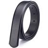 Vatee's Cinturino reversibile di ricambio in vera pelle per gli uomini/donne regolabile senza fibbia 2.9cm Ampio 105cm Lunga Nero/Nero