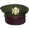 Generic Cappellino da ufficiale degli Stati Uniti con distintivo, replica della seconda guerra mondiale della seconda guerra mondiale, baldacchini dell'esercito americano, Verde, 7.125