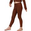 LAPASA 100% Lana Merino Calzamaglia Bambini Strato Base Leggings Intimo Termico Pantaloni Unisex 5-13 Anni K14 Marone 11-12 Anni
