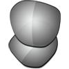 Saucer Lenti di ricambio premium e naselli per occhiali da sole Oakley Latch Alpha OO4128, High Defense - Metallo Cromo Polarizzato, Taglia unica