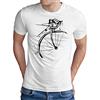 OM3®, maglietta da ciclismo da uomo, stile vintage, per ciclismo, taglie S-4XL bianco M