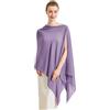BEAUTELICATE Scialle Elegante Donna Poncho Coprispalle Chiffon Stola Cape Estivo per Sposa Damigella Cerimonia Matrimonio Abito, Viola Scuro