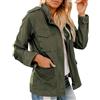Cocila Giacca Da Donna Giacca Multiuso Parka Leggero Con Collo E Multiple Autunno Abbigliamento Invernale Green Xs Maglie Invernali Particolari Parka Verde Militare Di