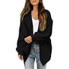 Celucke Cardigan Donna Maglione Coprispalle Largo con Maniche a Lanterna Taschi Autunno Inverno Maglieria Morbida Giacca Casual Chic Oversize Cardigan