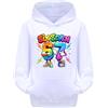 MAGLIERIA CONFORTI Felpa con Cappuccio Meme Six Seven 6 7 Meme Gen Alpha Brain Rot Sweatshirt Taglia Bambini Bianca o Nera v.2 (IT, età, 9 Anni, 10 Anni, Regular, Bianco)